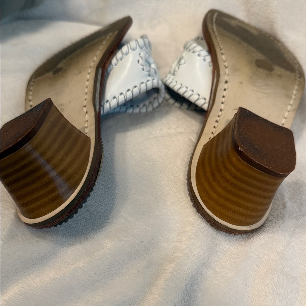 Jack Rogers White Leather heeled Sandals - Picture 7 of 7